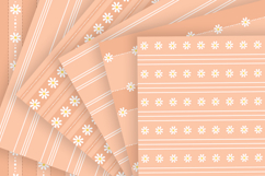 Peach fuzz daisy striped seamless pattern png digital paper Product Image 2