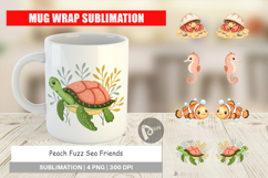 Mug Wrap Peach Fuzz Friends Product Image 1