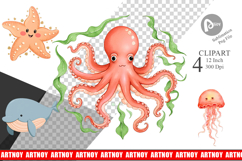 Peach Fuzz Friends Clipart Product Image 1