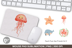 Mouse Pad Peach Fuzz Friends Product Image 1