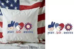 Peach Love America SVG, 4th Of July SVG Design Product Image 4