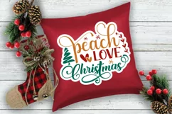 Peach Love Christmas Stickers SVG , Christmas SVG Design Product Image 3