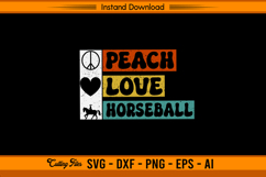 Peace Love Horseball Retro Vintage SVG Design Product Image 1