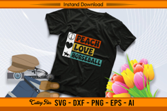 Peace Love Horseball Retro Vintage SVG Design Product Image 2