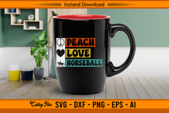 Peace Love Horseball Retro Vintage SVG Design Product Image 3