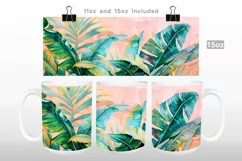 Peach of Summer Florals Mug Wrap PNG