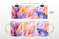 Peach of Tropical Foliage Mug Wrap PNG