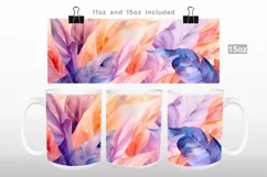 Peach of Tropical Foliage Mug Wrap PNG