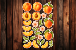 Peach Printable Stickers - PNG Sticker Sheet
