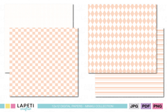 Kawaii peach basic patterns for scrapbooking