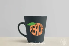 Peach SVG cut file typography design