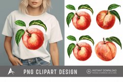 Watercolor Peach Clipart Product Image 1
