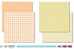 Peach and cream diamond pattern digital scrapbook paper