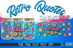 Retro Glass Can Wrap Design | Retro Quotes | SVG File v.9 Product Image 1