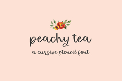 Peachy Tea Stencil Script Product Image 1