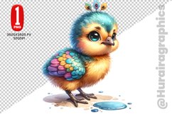 Cute Peacock Clipart - PNG File Product Image 1