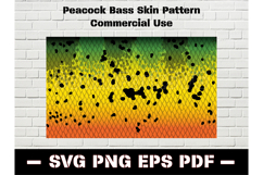 Peacock Bass Skin Pattern SVG PNG EPS PDF Product Image 1