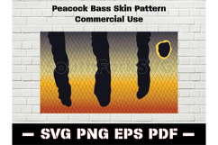 Peacock Bass Skin Pattern SVG PNG EPS PDF Product Image 1
