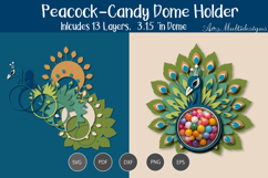 Peacock Candy Dome SVG Product Image 1