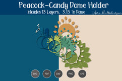 Peacock Candy Dome SVG Product Image 3