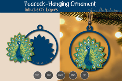 Hanging Peacock Ornament SVG Product Image 2