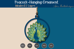 Hanging Peacock Ornament SVG Product Image 3