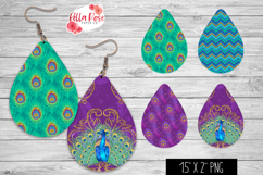 Peacock | Mardi Gras | 4 Sets of Teardrop Earrings Product Image 1
