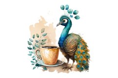 peacock clip art,clipart epic peacock,Cup Clipart birds clipart bundle,majestic peafowl art,Cup Clipart nature bird prints,for nature lovers,stunning wildlife,watercolor clipart,water color painting,commercial use art,birds for cards set,paper crafting ar