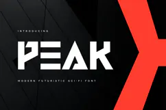 PEAK - Modern Futuristic Sci-fi Font Product Image 1