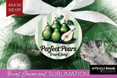 Pear Vintage Fruit Ornament PNG Summer PNG Sublimation Product Image 1