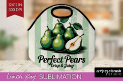 Pear Vintage Fruit Lunch Bag Summer Lunch Bug PNG Product Image 1