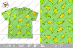 Pear Seamless Pattern Bundle, Kawaii Pear Digital Paper Product Image 11
