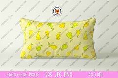Pear Seamless Pattern Bundle, Kawaii Pear Digital Paper Product Image 4