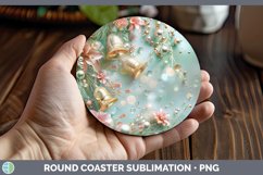 GorgeousPearl Christmas Round Coaster design.