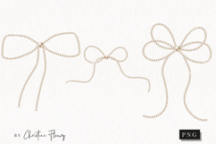 Pearl Coquette Clipart | Coquette Bow PNG Product Image 1