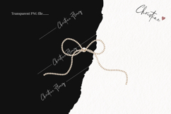 Pearl Coquette Clipart | Coquette Bow PNG Product Image 2
