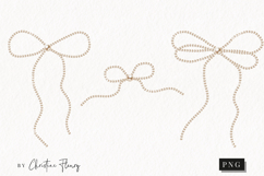 Pearl Coquette Clipart | Coquette Bow PNG Product Image 1
