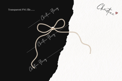 Pearl Coquette Clipart | Coquette Bow PNG Product Image 2