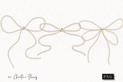 Pearl Coquette Clipart | Coquette Bow PNG Product Image 1