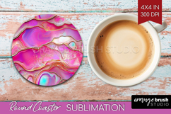 Pearl Round Coaster - Pearl Texture Coaster PNG Sublimation Product Image 1