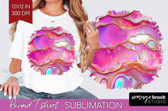 Pearl Round Tshirt Background - Pearl Texture PNG Product Image 1