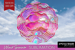 Pearl Wind Spinner Sublimation PNG - Pearl Texture Round Product Image 1