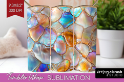 Pearl Tumbler Wrap - Pearl Texture Tumbler PNG Sublimation Product Image 1