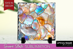 Pearl Slate PNG - Pearl Texture Square Slate Sublimation Product Image 1