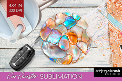 Pearl Car Coaster - Pearl Texture Coaster PNG Sublimation Product Image 1
