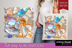 Pearl Tote Bag - Pearl Texture Tote Bag PNG Sublimation Product Image 1