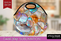 Pearl Lunch Bag - Pearl Texture Lunch Bug PNG Sublimation Product Image 1