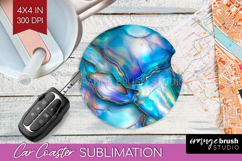 Pearl Car Coaster - Pearl Texture Coaster PNG Sublimation Product Image 1