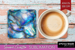Pearl Square Coaster - Pearl Texture Coaster PNG Sublimation Product Image 1