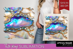 Pearl Tote Bag - Pearl Texture Tote Bag PNG Sublimation Product Image 1